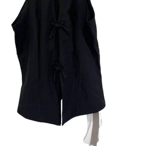 Missguided Black Halter Top Peek a Boo Bow Details S - Picture 4 of 8